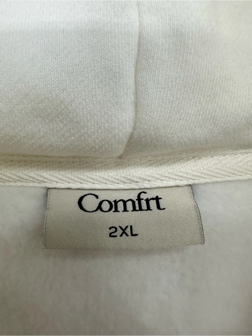 Comfort White Zip-Up Hoodie for Women - Picture 3 of 5